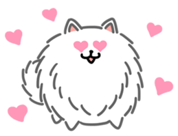 White White Pomeranian sticker #1997621