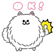 White White Pomeranian sticker #1997627