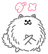 White White Pomeranian sticker #1997628