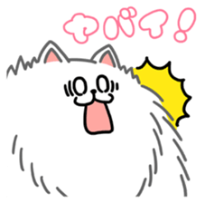 White White Pomeranian sticker #1997633