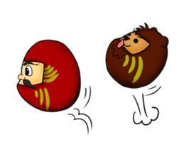 Daruma and Daruma Bear sticker #1997662