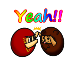 Daruma and Daruma Bear sticker #1997669