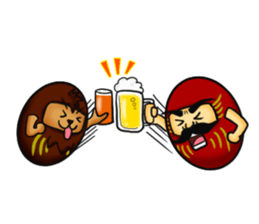 Daruma and Daruma Bear sticker #1997670