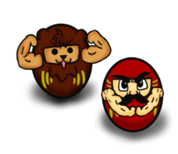 Daruma and Daruma Bear sticker #1997674