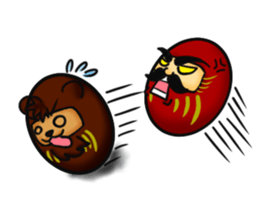Daruma and Daruma Bear sticker #1997676