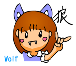 Cute Girl 2 (Emotion w/Japanese Kanji) sticker #1998358