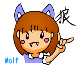 Cute Girl 2 (Emotion w/Japanese Kanji) sticker #1998358