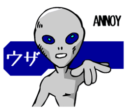 Alien Grey Manga sticker #1998725