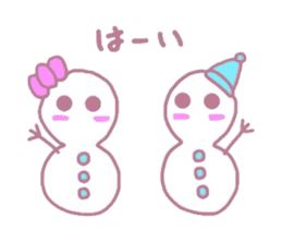 Snowman couple sticker #1998845