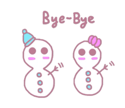 Snowman couple sticker #1998847