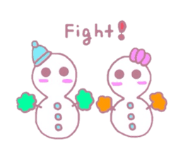Snowman couple sticker #1998848