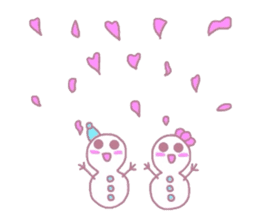 Snowman couple sticker #1998860