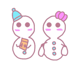 Snowman couple sticker #1998861