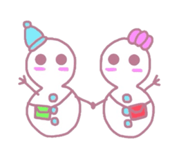 Snowman couple sticker #1998864