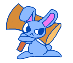 grumpy rabbit sticker #1999497