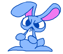 grumpy rabbit sticker #1999502