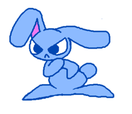 grumpy rabbit sticker #1999512