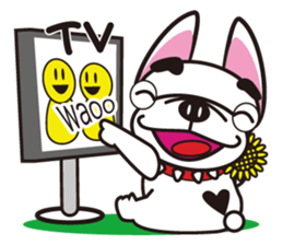 French bulldog  "hana" sticker #2001024