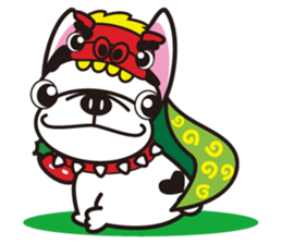 French bulldog  "hana" sticker #2001030