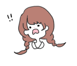 Braid girls sticker #2001045