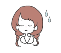 Braid girls sticker #2001046