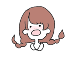 Braid girls sticker #2001047