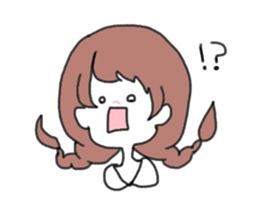 Braid girls sticker #2001048