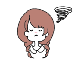 Braid girls sticker #2001049