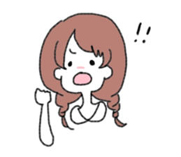 Braid girls sticker #2001050