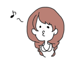 Braid girls sticker #2001052