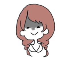 Braid girls sticker #2001054