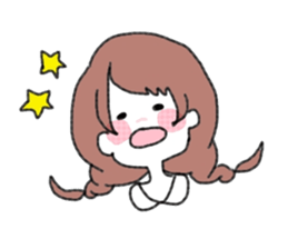 Braid girls sticker #2001057