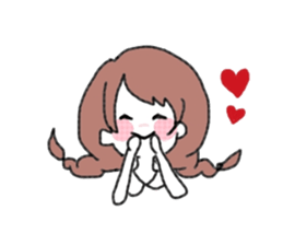 Braid girls sticker #2001058