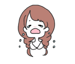 Braid girls sticker #2001059