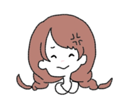 Braid girls sticker #2001063