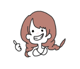 Braid girls sticker #2001065