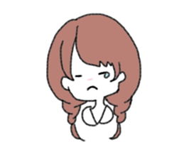 Braid girls sticker #2001068