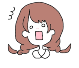 Braid girls sticker #2001070