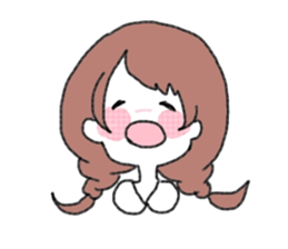 Braid girls sticker #2001073