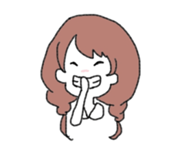 Braid girls sticker #2001074