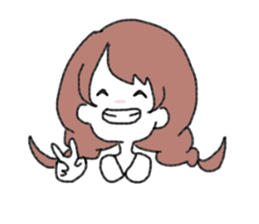 Braid girls sticker #2001077