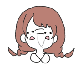 Braid girls sticker #2001078