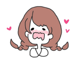 Braid girls sticker #2001082