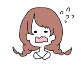 Braid girls sticker #2001083