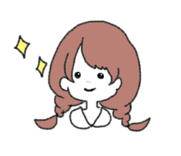 Braid girls sticker #2001084