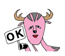 Just a pink deer sticker #2001142