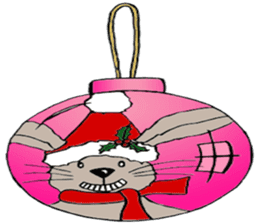 Super Christmas Santa Claus and animals sticker #2002292