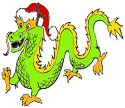 Super Christmas Santa Claus and animals sticker #2002297