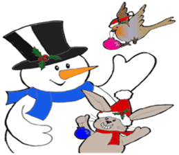 Super Christmas Santa Claus and animals sticker #2002299