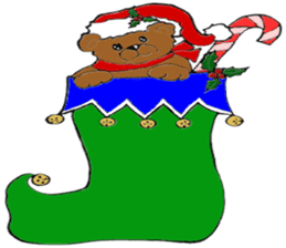 Super Christmas Santa Claus and animals sticker #2002307